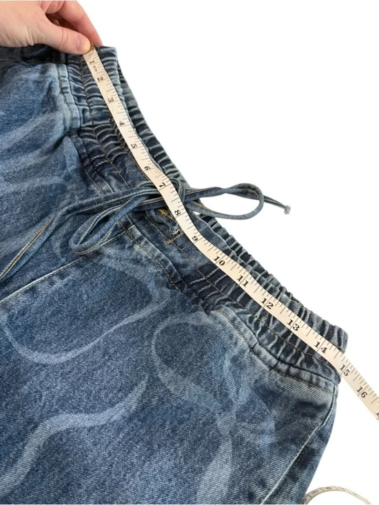 Damson Madder Felix Bows Drawstring Barrel Jeans Pull On Elastic Waist Size US 8 - Picture 9 of 15